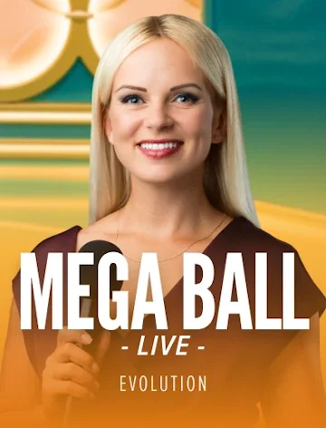 Mega Ball from Evolution, featured in the Golden Pharaoh Casino lobby